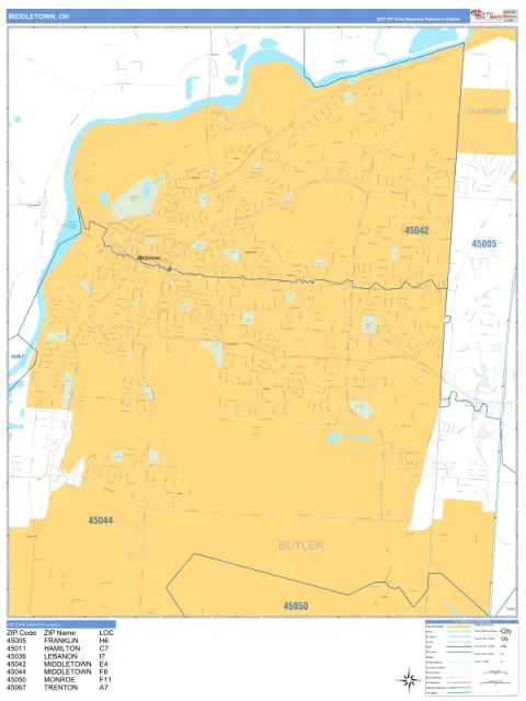 Middletown, OH city map