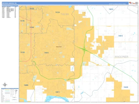 Broken Arrow, OK city map