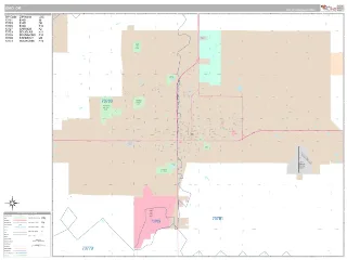 Enid, OK Classic style ZIP Code wall map