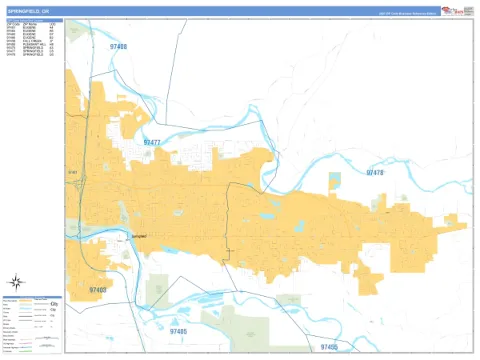Springfield, OR city map