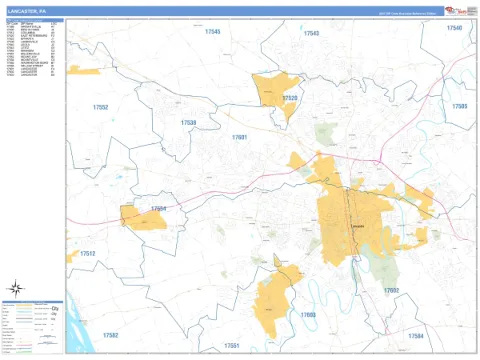 Lancaster, PA city map