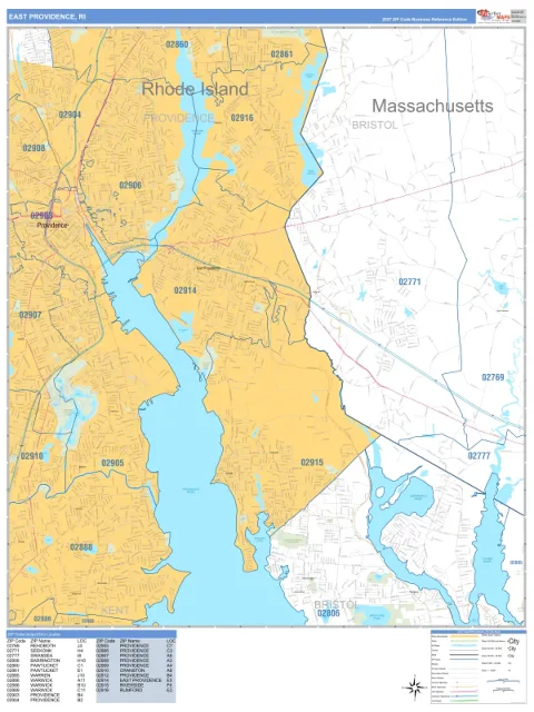 East Providence, RI city map