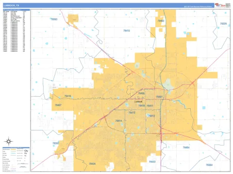 Lubbock, TX city map