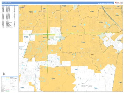 Pearland, TX city map