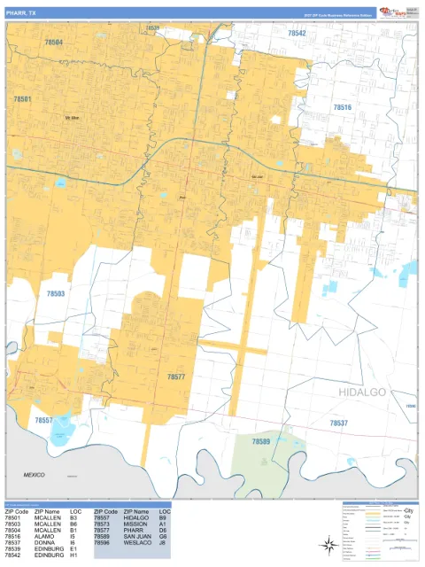 Pharr, TX city map