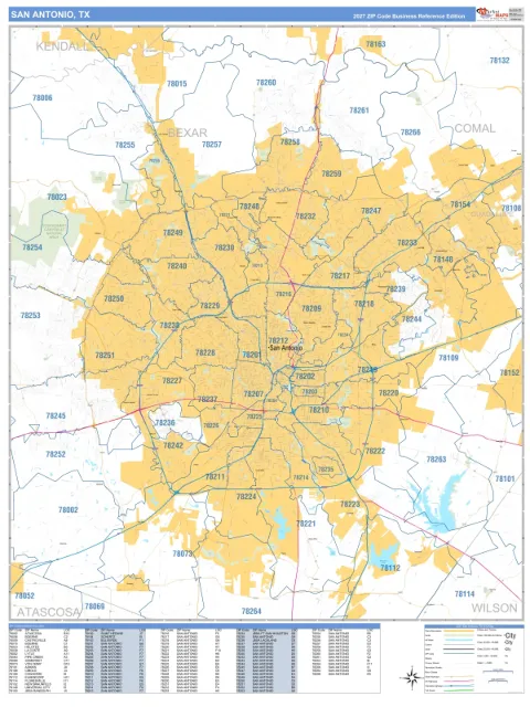 San Antonio, TX city map