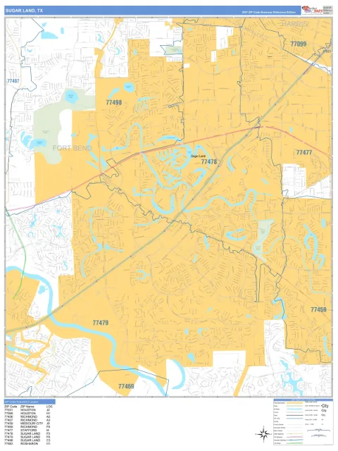 Sugar Land, TX city map