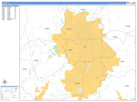 Tyler, TX city map