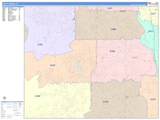 South Jordan, UT ColorCast style ZIP Code wall map
