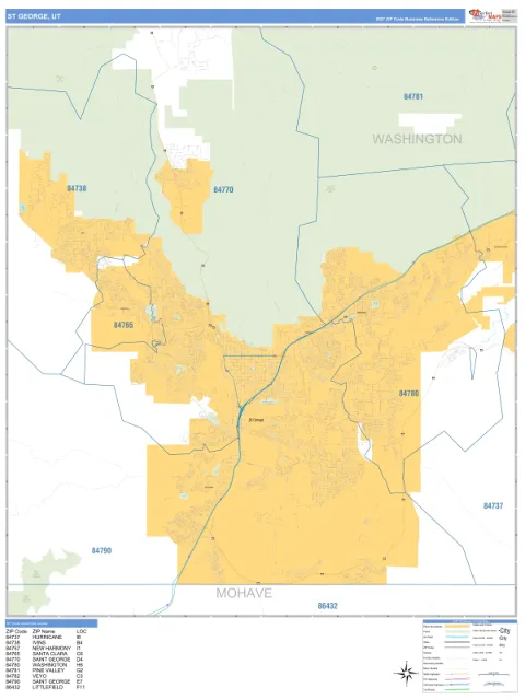 St. George, UT city map