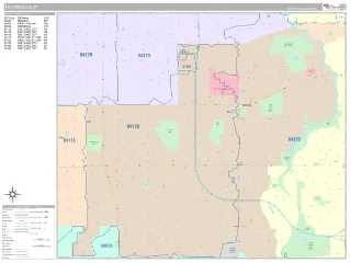 Taylorsville, UT Classic style ZIP Code wall map