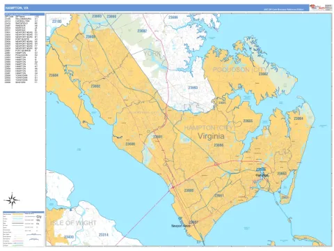 Hampton, VA city map