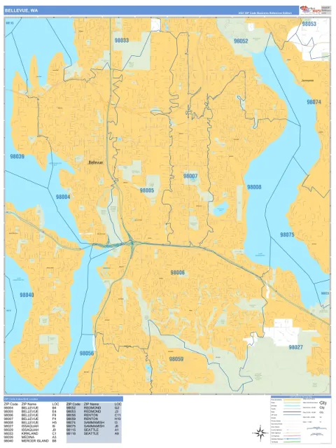 Bellevue, WA city map