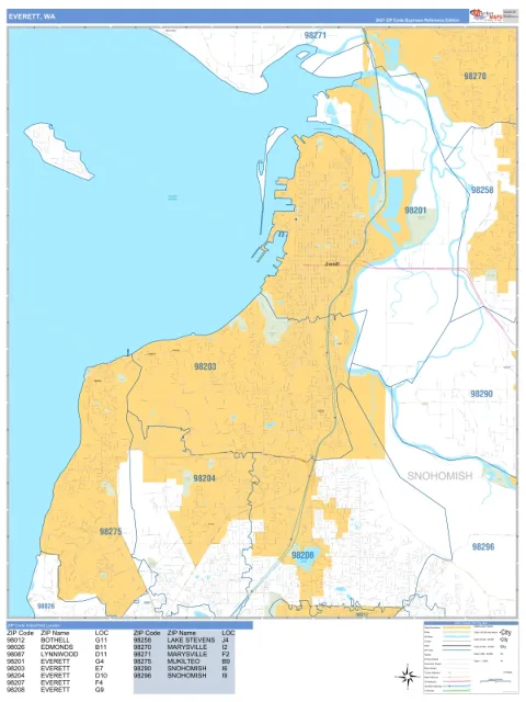 Everett, WA city map