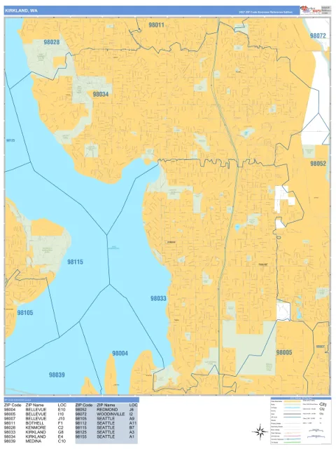 Kirkland, WA city map