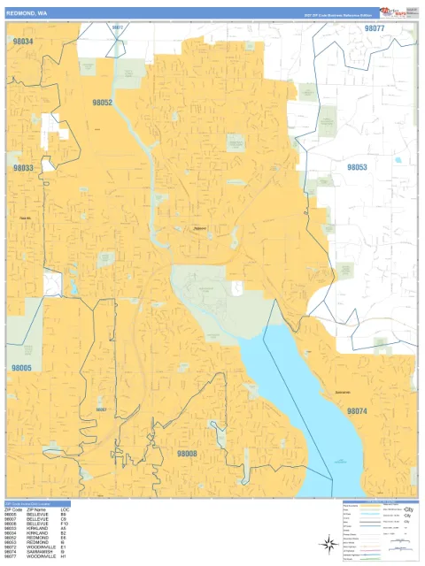 Redmond, WA city map