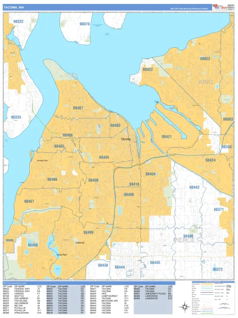 Tacoma, WA city map