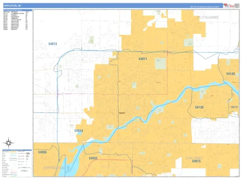 Appleton, WI city map
