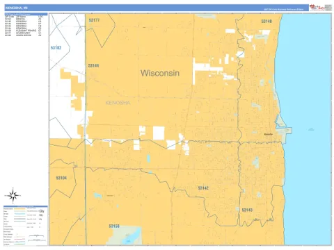 Kenosha, WI city map