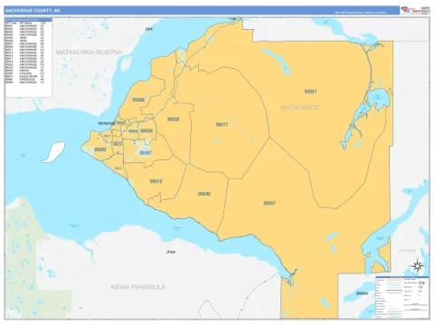 Anchorage County, AK map