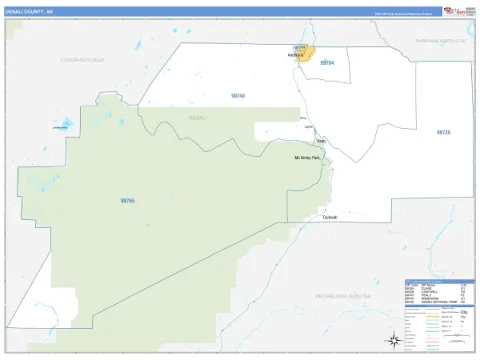 Denali County, AK map
