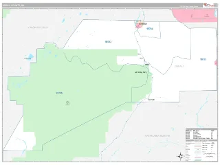 Denali County, AK Classic style ZIP Code wall map