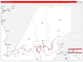 Dillingham County, AK RedLine style ZIP Code wall map