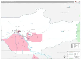 Fairbanks North Star County, AK Classic style ZIP Code wall map