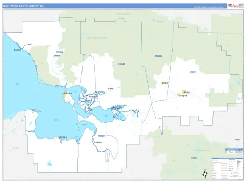 Northwest Arctic County, AK map