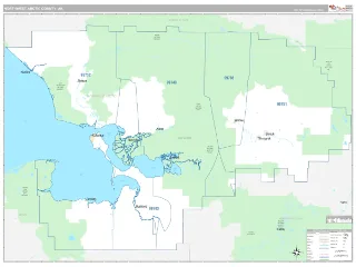 Northwest Arctic County, AK Classic style ZIP Code wall map