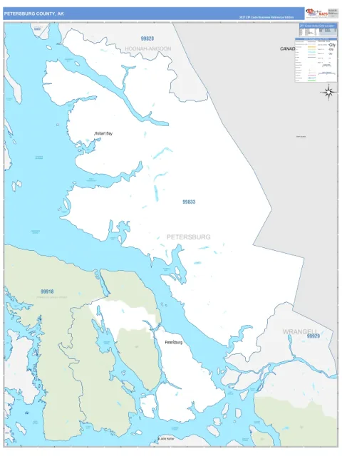 Petersburg County, AK map