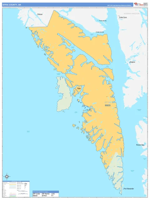Sitka County, AK map