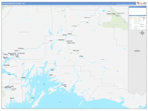Valdez-Cordova County, AK map