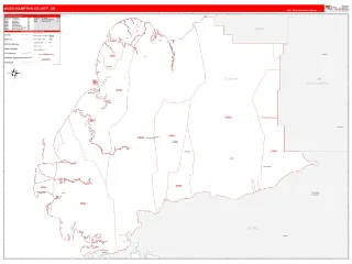 Wade Hampton County, AK RedLine style ZIP Code wall map