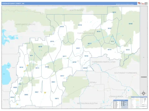 Yukon-Koyukuk County, AK map