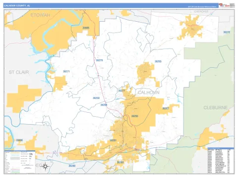 Calhoun County, AL map
