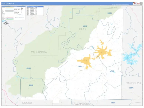 Clay County, AL map