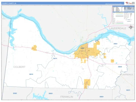 Colbert County, AL map