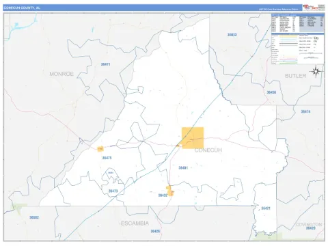 Conecuh County, AL map