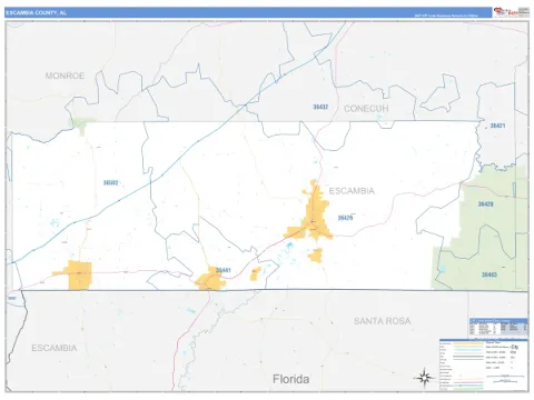 Escambia County, AL map