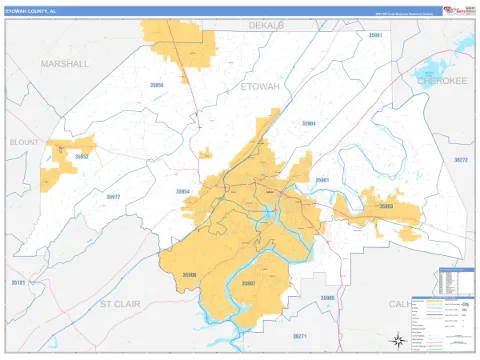 Etowah County, AL map