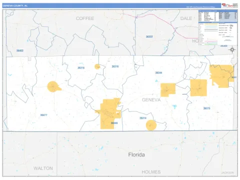 Geneva County, AL map