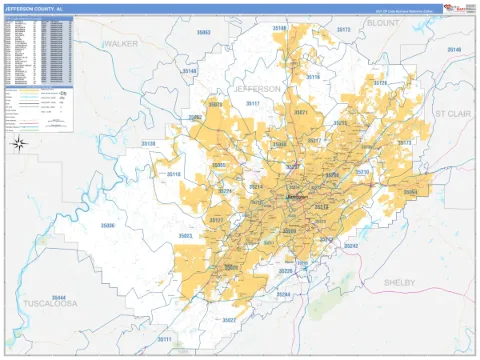 Jefferson County, AL map