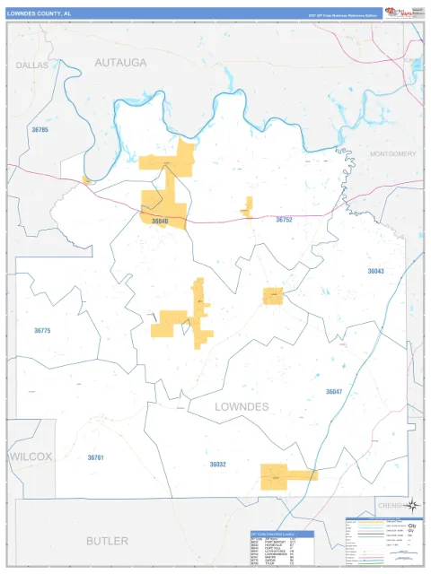 Lowndes County, AL map