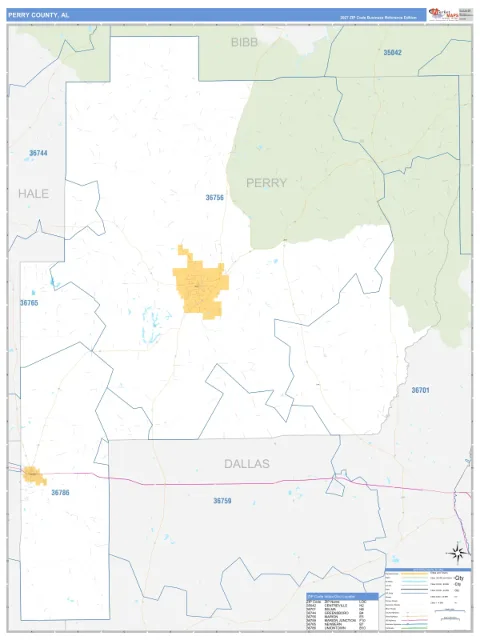 Perry County, AL map