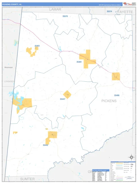 Pickens County, AL map