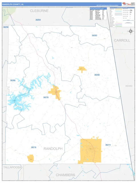 Randolph County, AL map