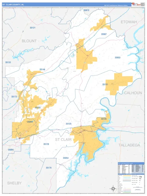St. Clair County, AL map