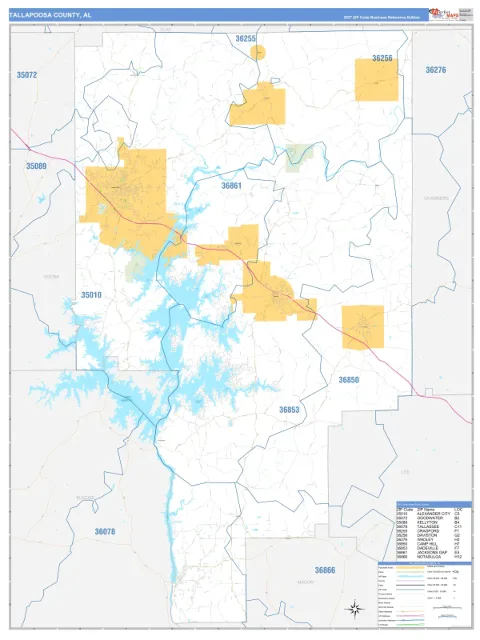 Tallapoosa County, AL map