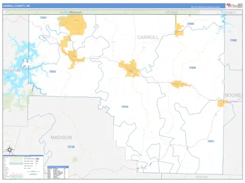 Carroll County, AR map